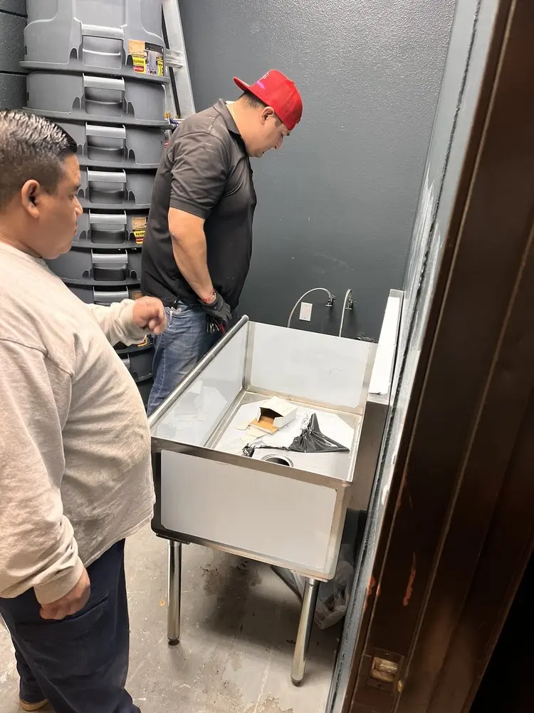 Commercial plumbing and sink installation in Emporia